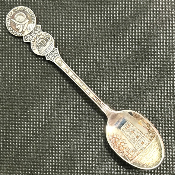 Vintage Vasco Nunez de Balboa Panama Spoon, engraved TH Marthinsen EPNS Norway - Picture 1 of 8